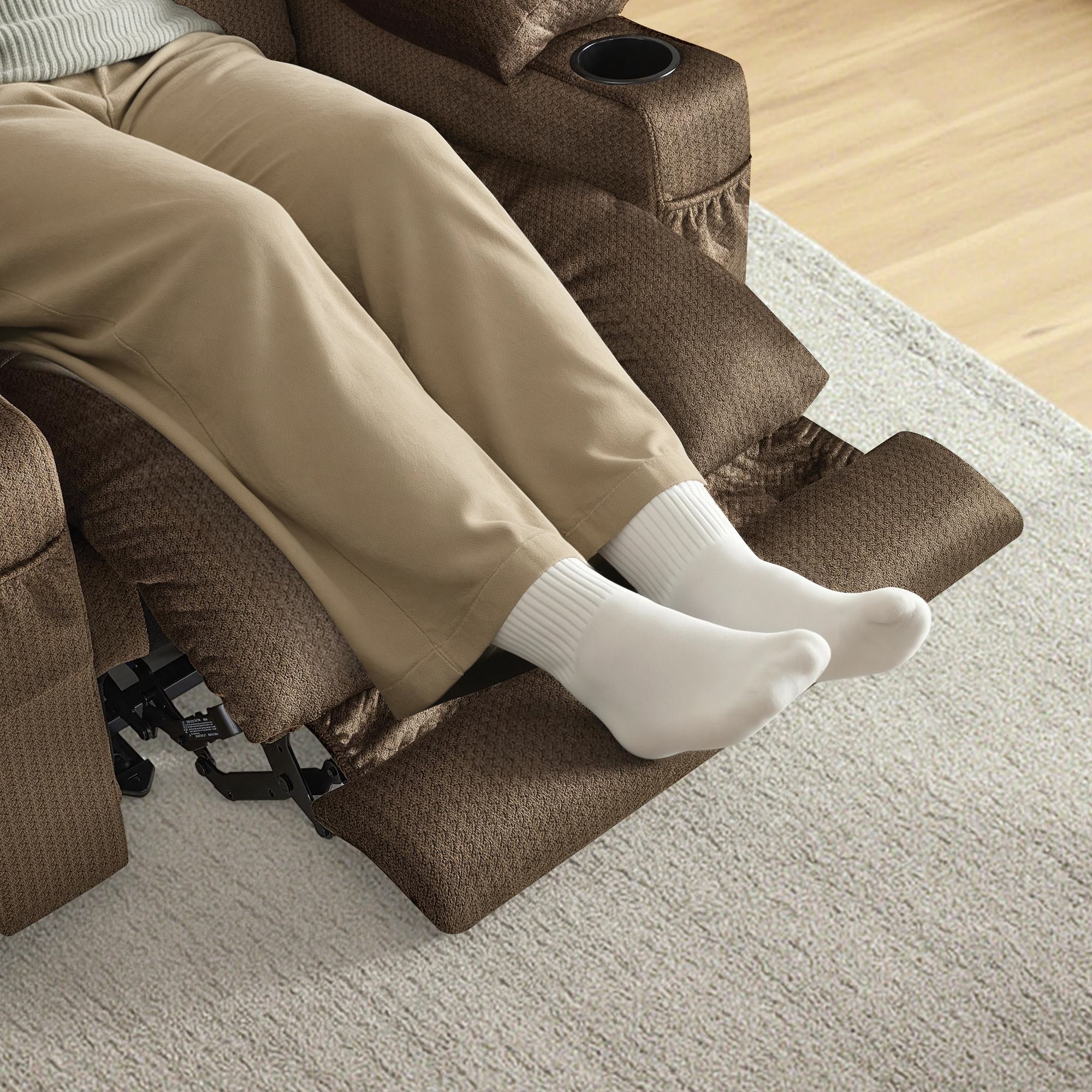 Power Recliner Chair with Heat and Massage, Fabric 6079|PR670|PR671