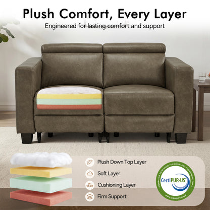 61.4'' Wall Hugger Power Loveseat for Small Spaces HL198M1