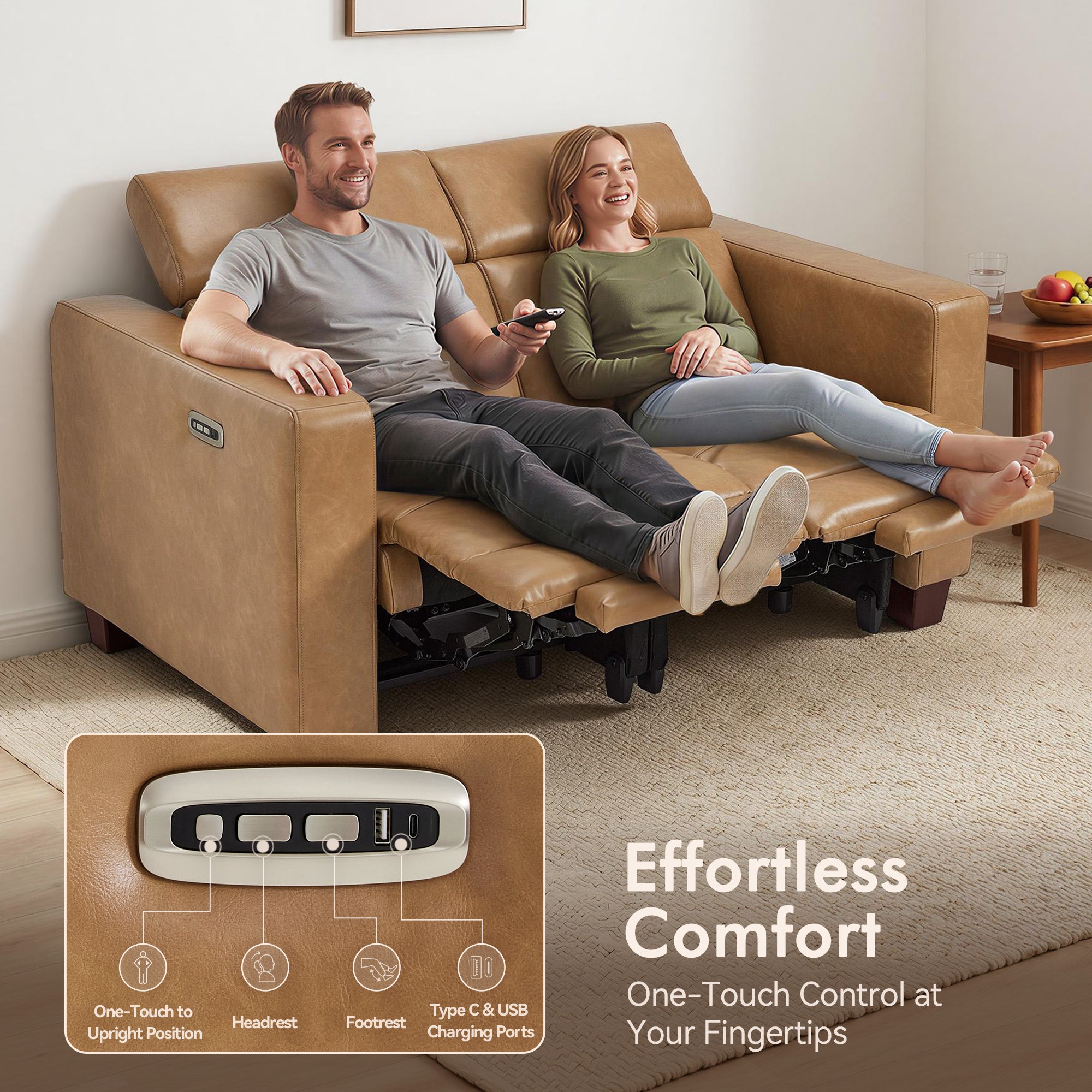 61.4'' Wall Hugger Power Loveseat for Small Spaces HL198M1|HL198M3