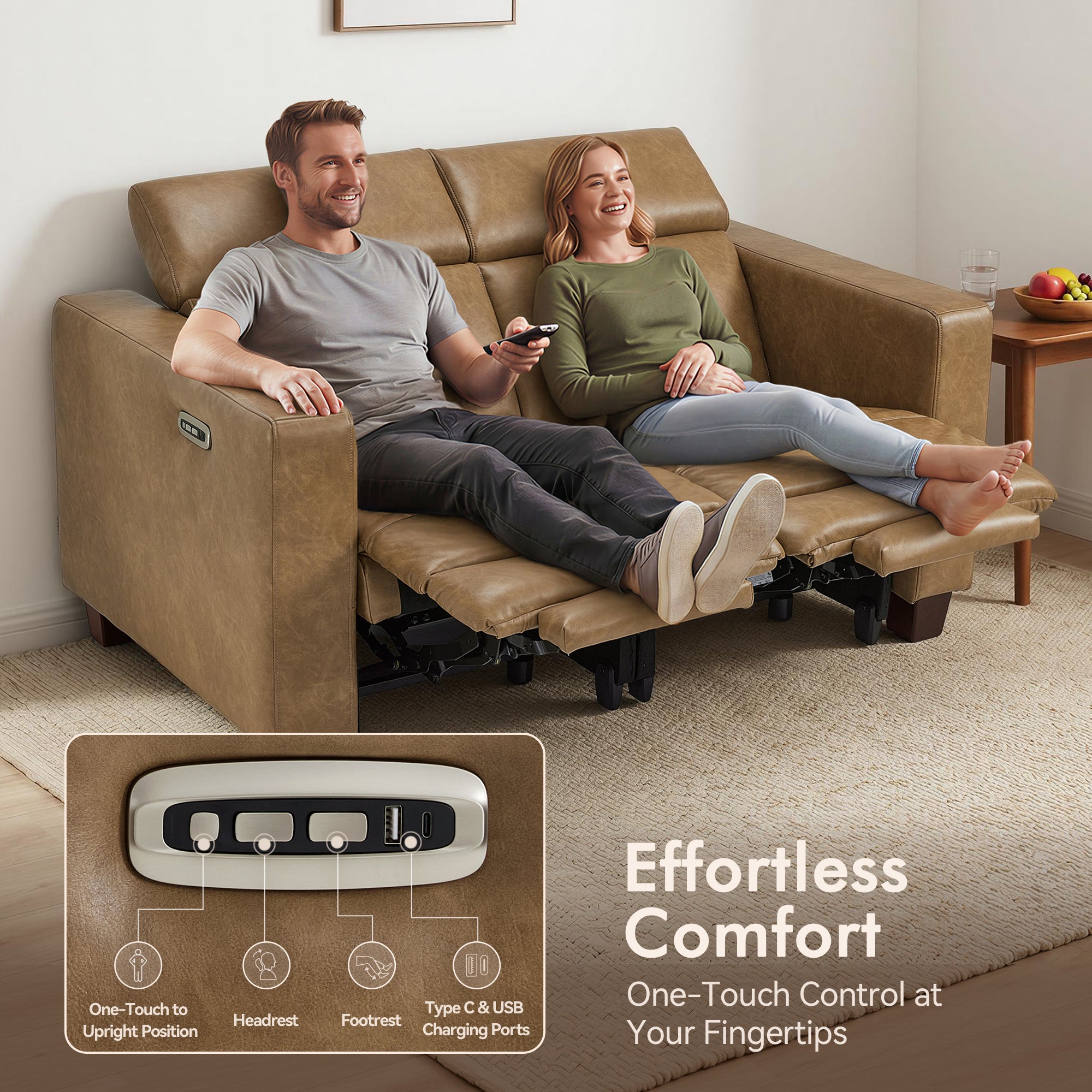 61.4'' Wall Hugger Power Loveseat for Small Spaces HL198M1|HL198M3