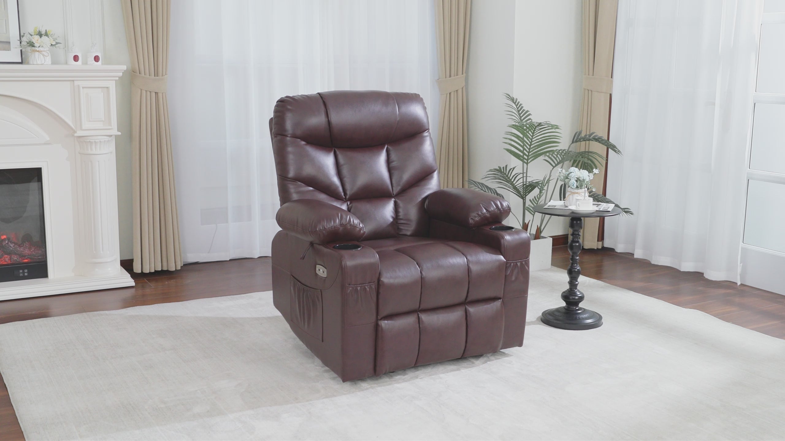 Power Lift Recliner Chair for Elderly, Faux Leather 7287|R7289