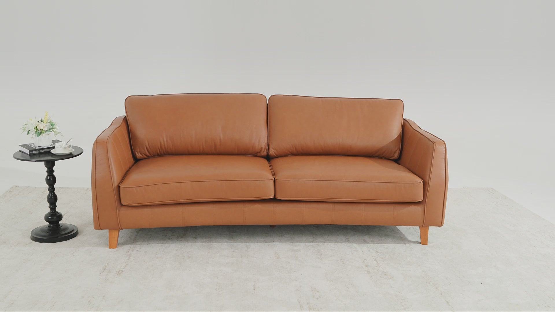 Load video: Napa Leather Couch
