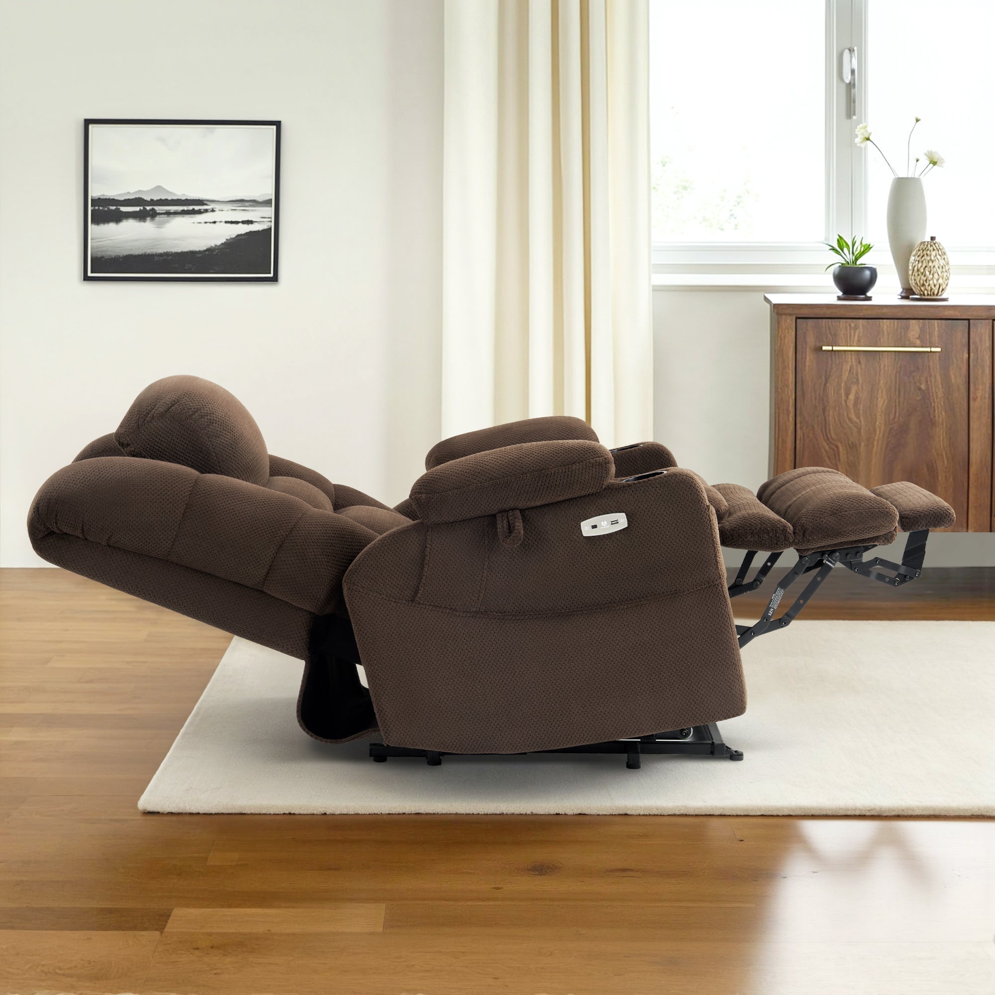 Power Lift Recliner Chair, Triple Motor, Massage and Heat, Fabric 7634|7631|7632|R7635