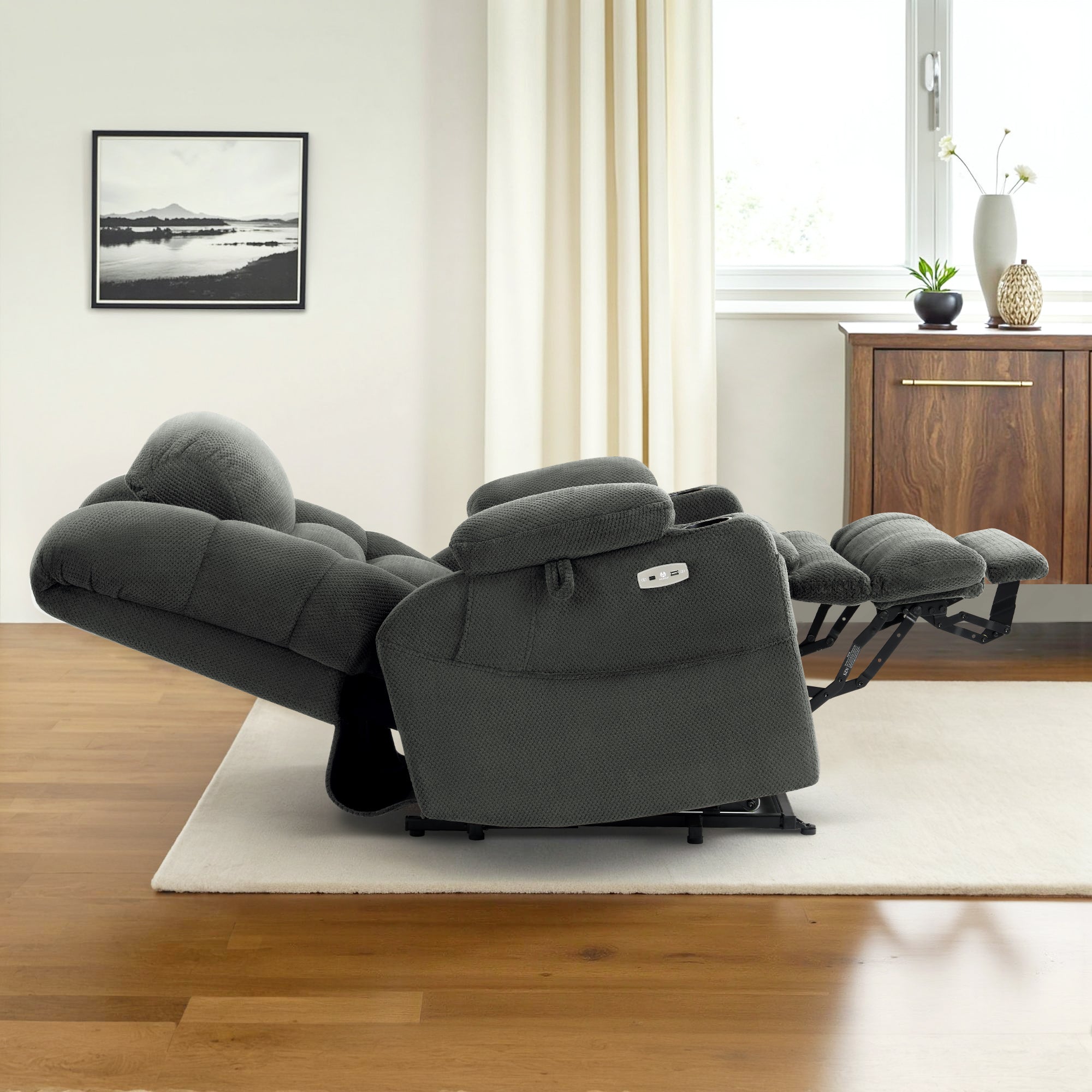 Power Lift Recliner Chair, Triple Motor, Massage and Heat, Fabric 7634|7631|7632|R7635