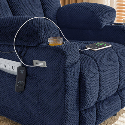 Power Recliner Chair with Massage and Heat, Fabric 8015|8017