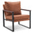 MCombo Modern Accent Chairs, Armchair with Upholstered Cushion, Faux Leather Lounge Chairs for Living Room Bedroom HQ304