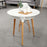 Modern Round White Dining Table Leisure Wood Tea Table Office Conference Pedestal Desk with Storage 6090-Bsic-1TR