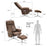 Mcombo Swivel Recliner with Ottoman, Modern Armchair with Heavy Duty Aluminum Base, Faux Leather Lounge Chair for Living Room Bedroom Office, 4603