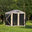 Mcombo 5-Sided Gazebo Portable Pop Up Tent Canopy, Shelter Hub Screen Tent for Outdoor Party (5-7 Persons), 1024-5PC