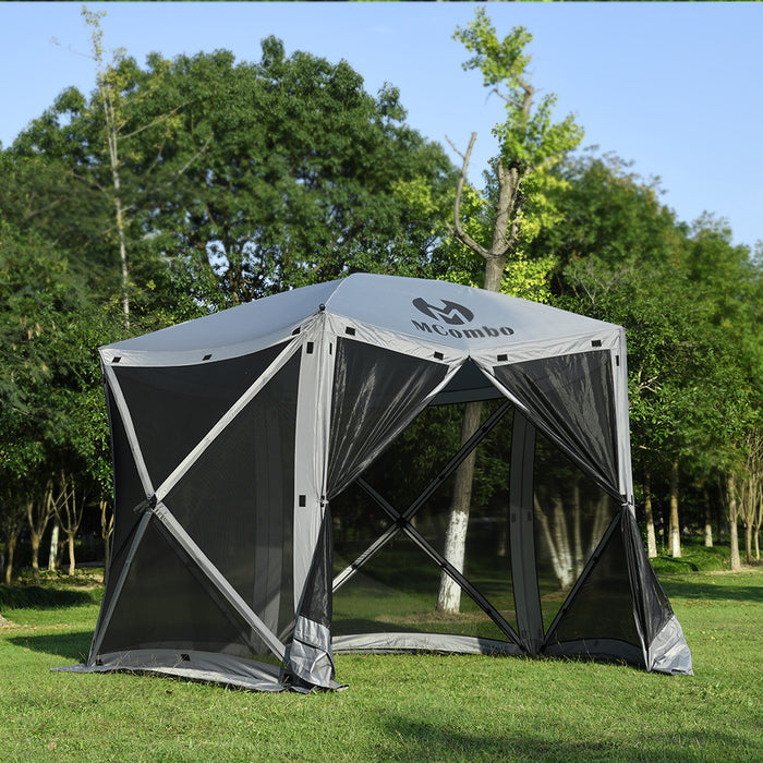 Mcombo 5-Sided Gazebo Portable Pop Up Tent Canopy, Shelter Hub Screen Tent for Outdoor Party (5-7 Persons), 1024-5PC