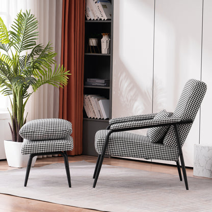 Accent Chair with Ottoman, Fabric 4123