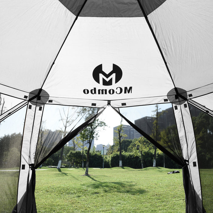 Mcombo 4-Sided Gazebo Portable Pop Up Tent Canopy, Shelter Hub Screen Tent for Outdoor Party (4-6 Persons), 1024-4PC