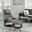 Mcombo Recliner with Ottoman Reclining Chair with Massage and Lumbar Pillow, 360 Degree Swivel Wood Base, Faux Leather 9068