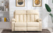 Mcombo Leather Power Loveseat Recliner, Electric Reclining Loveseat Sofa with Heat and Massage, Cup Holders, USB Charge Port for Living Room 6075/ 6095(with Console)