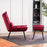 Mcombo Accent Chair with Ottoman, Velvet Modern Tufted Wingback Club Chair, Upholstered Leisure Chairs with Metal Legs for Bedroom Living Room 4079