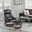 Mcombo Recliner with Ottoman Reclining Chair with Massage and Lumbar Pillow, 360 Degree Swivel Wood Base, Faux Leather 9068