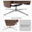 Mcombo Swivel Recliner with Ottoman, Modern Armchair with Heavy Duty Aluminum Base, Faux Leather Lounge Chair for Living Room Bedroom Office, 4603