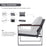 MCombo Modern Accent Chairs, Armchair with Upholstered Cushion, Faux Leather Lounge Chairs for Living Room Bedroom HQ304