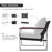 MCombo Modern Accent Chairs, Armchair with Upholstered Cushion, Faux Leather Lounge Chairs for Living Room Bedroom HQ304