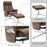 Mcombo Swivel Recliner with Ottoman, Modern Armchair with Heavy Duty Aluminum Base, Faux Leather Lounge Chair for Living Room Bedroom Office, 4603