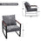 MCombo Modern Accent Chairs, Armchair with Upholstered Cushion, Faux Leather Lounge Chairs for Living Room Bedroom HQ304