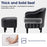 Mcombo Accent Club Chair, Barrel Chair with Ottoman, Faux Leather Arm Chair for Living Room Bedroom, Small Space 4022