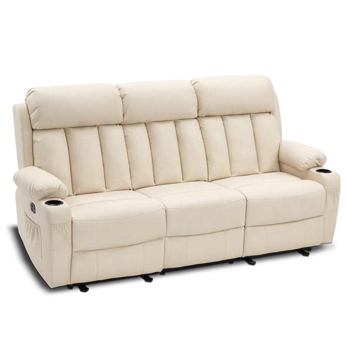 Electric leather sales loveseat recliner