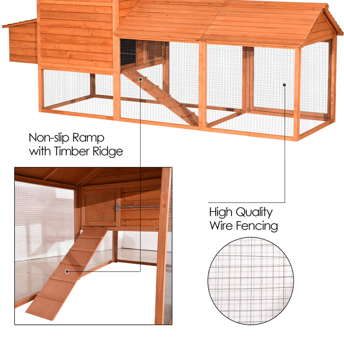 Lovupet 9.3ft Xtra Large Chicken Poultry Rabbit Pet Coop Hen house Hutch Cage 0324
