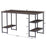 Mcombo Computer Desk Office Desk with 3-Tier Shelves, White Desk for Small Space, Gaming Desk with CPU Stand 6090-DP-114RBL/140MBL/140VIN