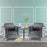 Mcombo Velvet Accent Club Chair, Upholstered Tufted Button Single Sofa Chair, with Silver Metal Legs, Modern Armchair for Living Room Bedroom 4066