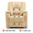 Mcombo Electric Power Recliner Chair with Massage & Heat, Extended Footrest, USB Ports, 2 Side Pockets, Cup Holders, Plush Fabric 8015