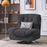 Mcombo Modern Swivel Accent Chairs, Button-Tufted Slipper Chair, Chenille Upholstered Wingback Leisure Sofa Chair for Living Room Bedroom LW753