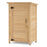 Mcombo Small Outdoor Wood Storage Cabinet, Little Garden Wooden Tool Shed with Latch, Outside Waterproof Tool Cabinet for Patio, Backyard (27" x 19.7" x 46") 0701 (Beige)