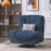 Mcombo Modern Swivel Accent Chairs, Button-Tufted Slipper Chair, Chenille Upholstered Wingback Leisure Sofa Chair for Living Room Bedroom LW753