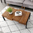 Mcombo Modern Industrial Simple Design Wood Coffee Table for Living Room Cocktail table Rustproof Metal Frame 6090-STABLE-CT