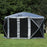 Mcombo Gazebo Tent Pop-Up Portable 4-Sided Hub Durable Screen Tent (4-6 Person) 6052-C1024-5PC