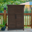 Mcombo Outdoor Wood Storage Cabinet, Small Size Garden Wooden Tool Shed with Double doors, Outside Tools Cabinet for Backyard (24.6”x 18.3”x38.2”) 6059-0985CR