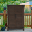 MCombo Outdoor Wood Storage Cabinet, Small Size Garden Wooden Tool Shed with Double doors, Outside Tools Cabinet for Backyard (24.6”x 18.3”x38.2”) 0985