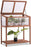 Mcombo Wooden Cold Frame Greenhouse Raised Kit, Portable Wood Greenhouse with Shelf for Garden Yard, Outdoor Indoor Use, 0250