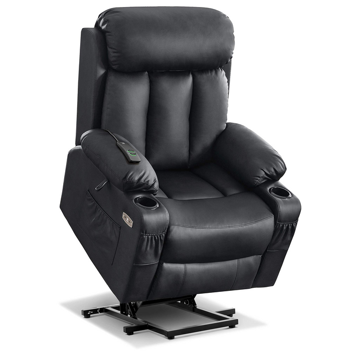 MCombo Large Power Lift Recliner Chair with Extended Footrest for Big and Tall Elderly People, USB Ports, Faux Leather 7426