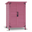Mcombo Outdoor Wood Storage Cabinet, Small Size Garden Wooden Tool Shed with Double doors, Outside Tools Cabinet for Backyard (24.6”x 18.3”x38.2”) 6059-0985CR