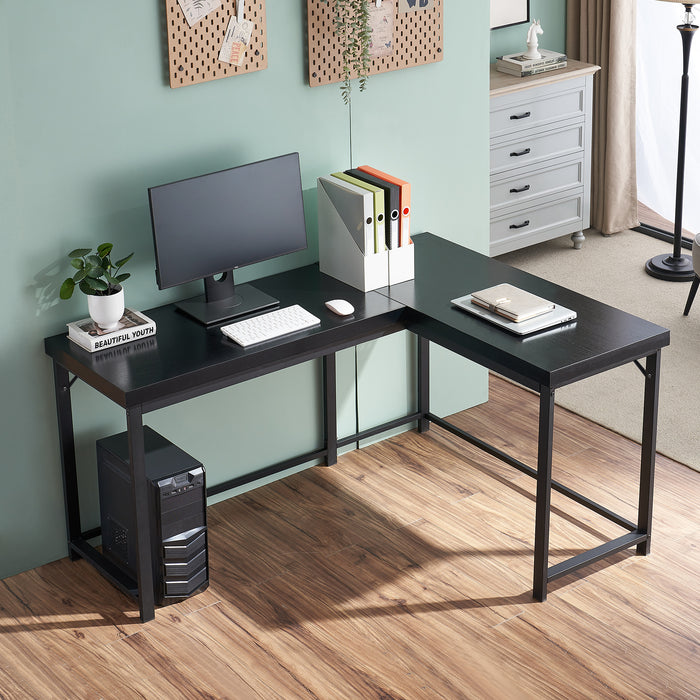 Mcombo Gaming Table Corner Desk L-Shaped Desk Computer Desk for Home Office 6090-NOVAS-BRONZE/99BK/99LB