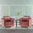 Mcombo Velvet Accent Club Chair, Upholstered Tufted Button Single Sofa Chair, with Silver Metal Legs, Modern Armchair for Living Room Bedroom 4066