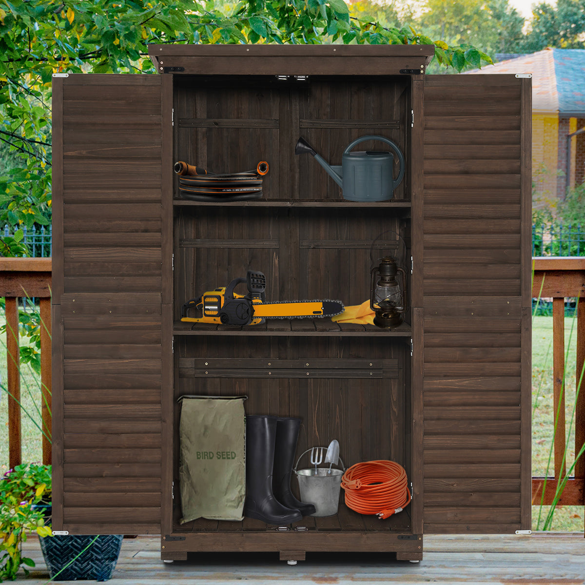 Shed Locker Wood Outdoor – MCombo