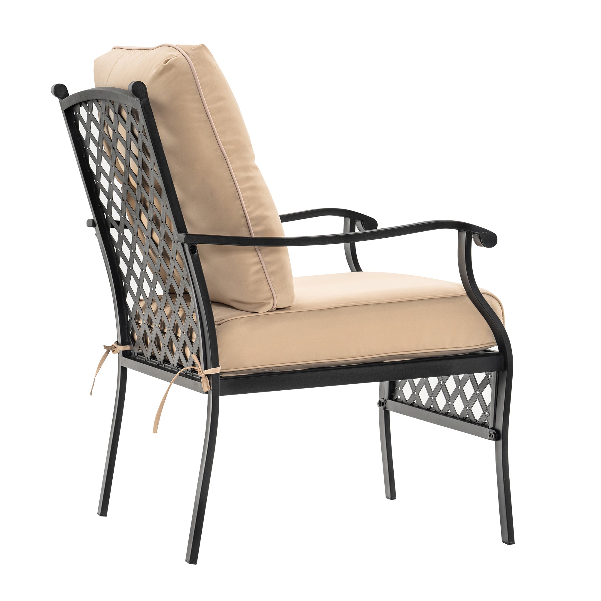 4 PCS Wrought Iron Patio Furniture Sets, STEEL14