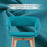 Mcombo Modern Living Dining Room Accent Arm Chairs Set of 2 Linen Fabric  6090-9133