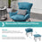 Mcombo Modern Accent Rocking Chairs with Ottoman, Leathaire Upholstered Glider Rocker for Baby Nursery, Lounge Armchair for Living Room Bedroom HQ203