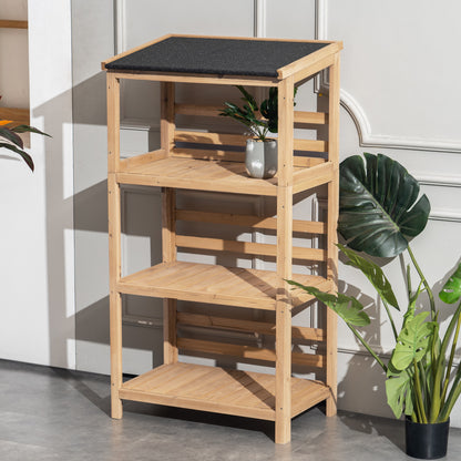Outdoor Wood Garden Shelf with Roof, 1333