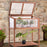 Mcombo Wooden Cold Frame Greenhouse Raised Kit, Portable Wood Greenhouse with Shelf for Garden Yard, Outdoor Indoor Use, 0250