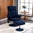 Mcombo Recliner with Ottoman, Reclining Chair with Massage, Chenille Fabric Swivel Recliner Chairs for Living Room 4828